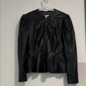 Black Leather Jacket Rebecca Taylor